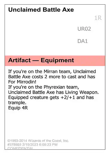 Unclaimed Battle Axe - unk Spoiler