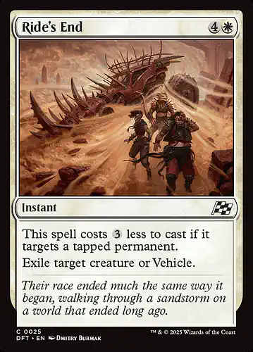 Ride's End - dft Spoiler