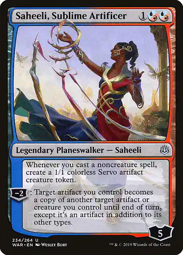 Saheeli, Sublime Artificer - war Spoiler