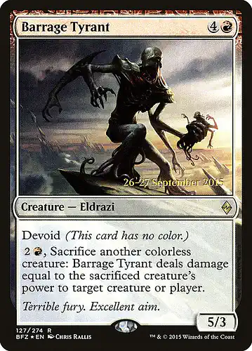 Barrage Tyrant - bfz Spoiler