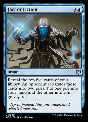 Fact or Fiction - woc Spoiler