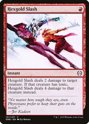 Hexgold Slash - one Spoiler