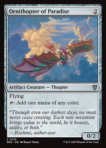 Ornithopter of Paradise - drc Spoiler