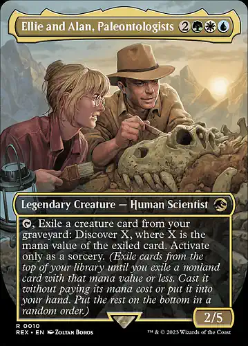 Ellie and Alan, Paleontologists - rex Spoiler