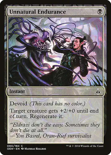 Unnatural Endurance - ogw Spoiler