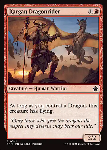Kargan Dragonrider - fdn Spoiler