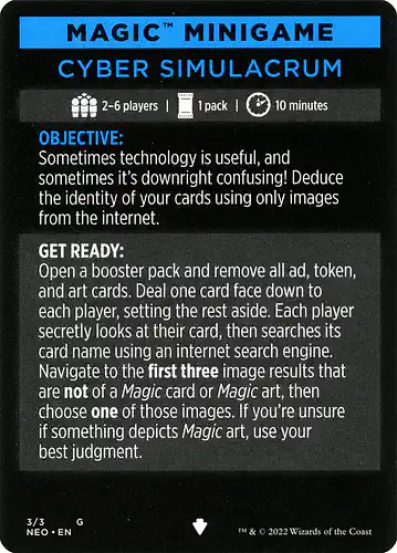 Cyber Simulacrum - neo Spoiler