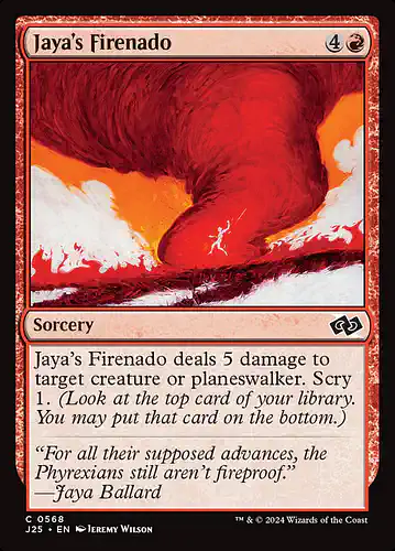 Jaya's Firenado - j25 Spoiler