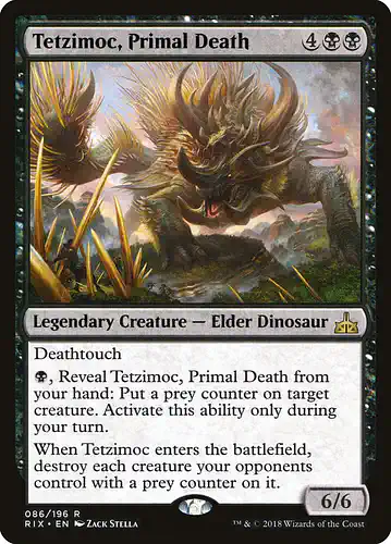 Tetzimoc, Primal Death - rix Spoiler