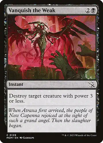 Vanquish the Weak - mom Spoiler