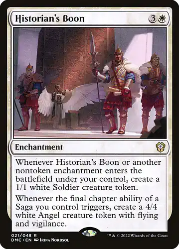 Historian's Boon - dmc Spoiler