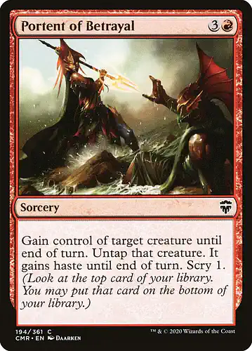 Portent of Betrayal - cmr Spoiler