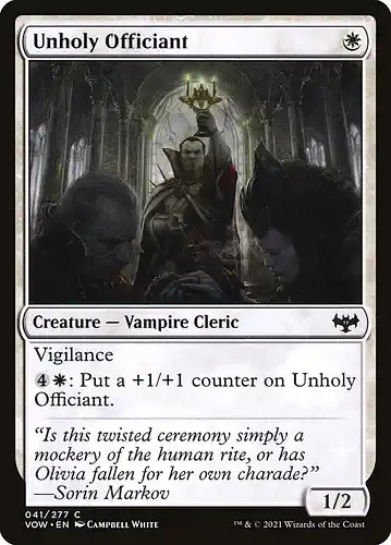 Unholy Officiant - vow Spoiler