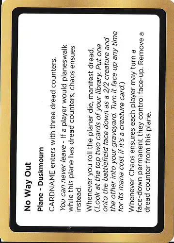 No Way Out (Playtest) - unk Spoiler