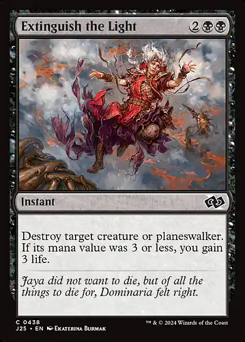 Extinguish the Light - j25 Spoiler