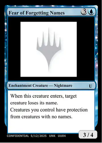 Fear of Forgetting Names - unk Spoiler