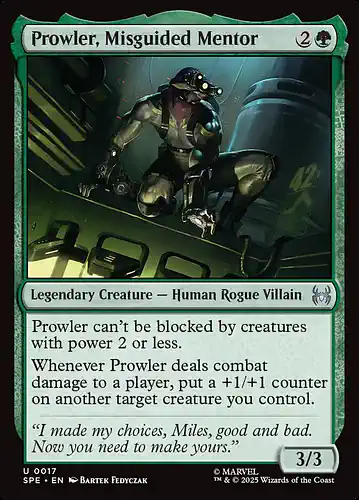 Prowler, Misguided Mentor - spe Spoiler