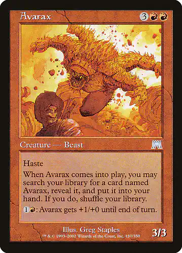 Avarax - ons Spoiler