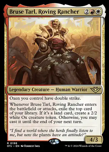 Bruse Tarl, Roving Rancher - otj Spoiler