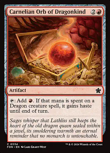 Carnelian Orb of Dragonkind - fdn Spoiler