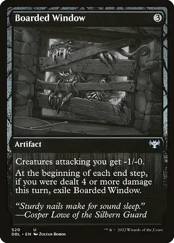 Boarded Window - dbl Spoiler