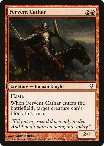 Fervent Cathar - avr Spoiler