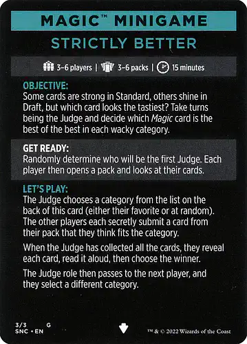 Strictly Better - snc Spoiler