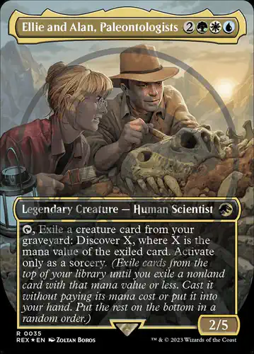 Ellie and Alan, Paleontologists - rex Spoiler