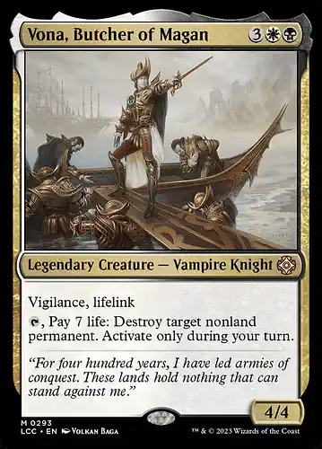Vona, Butcher of Magan - lcc Spoiler