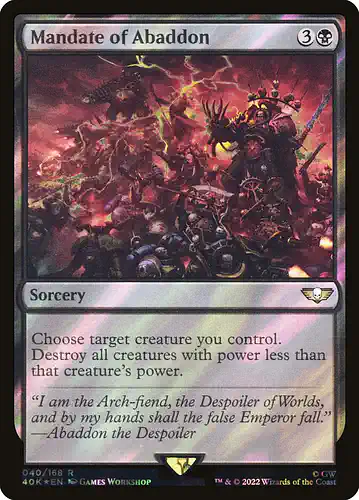 Mandate of Abaddon - 40k Spoiler
