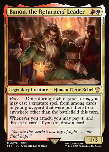 Banon, the Returners' Leader - fic Spoiler