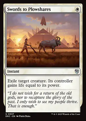 Swords to Plowshares - drc Spoiler