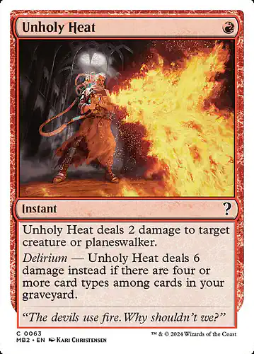 Unholy Heat - mb2 Spoiler