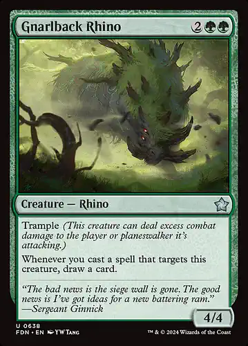 Gnarlback Rhino - fdn Spoiler
