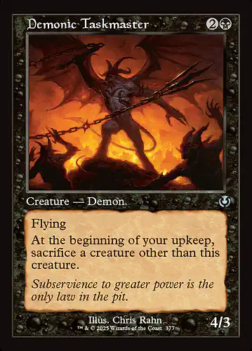 Demonic Taskmaster - inr Spoiler