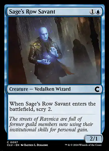 Sage's Row Savant - clu Spoiler