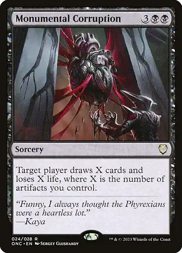 Monumental Corruption - onc Spoiler