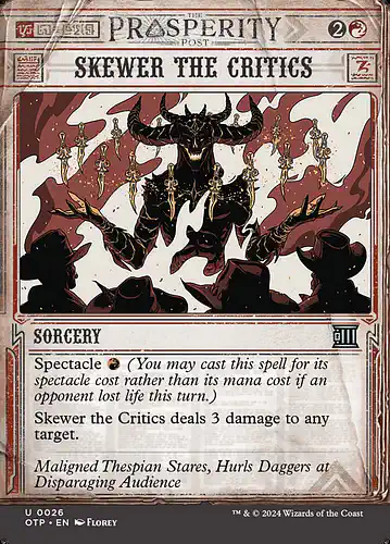 Skewer the Critics - otp Spoiler