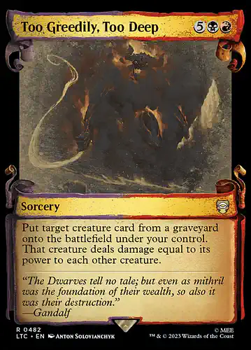 Too Greedily, Too Deep - ltc Spoiler