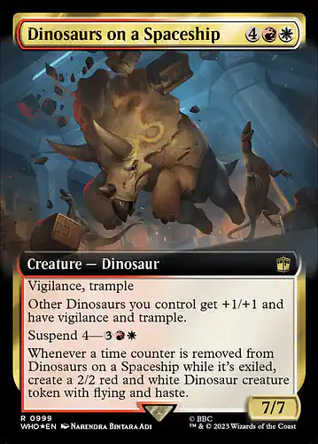 Dinosaurs on a Spaceship - who Spoiler