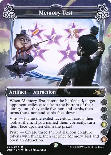 Memory Test - unf Spoiler