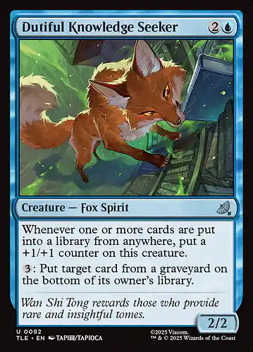 Dutiful Knowledge Seeker - tle Spoiler