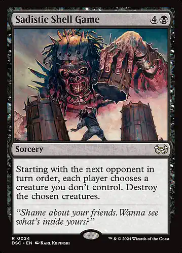 Sadistic Shell Game - dsc Spoiler