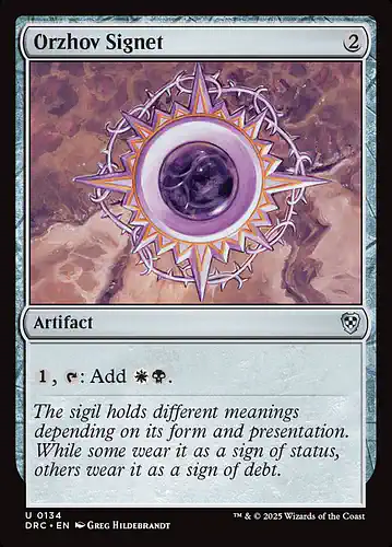 Orzhov Signet - drc Spoiler