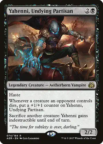 Yahenni, Undying Partisan - aer Spoiler