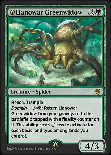 A-Llanowar Greenwidow - dmu Spoiler