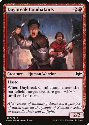 Daybreak Combatants - vow Spoiler