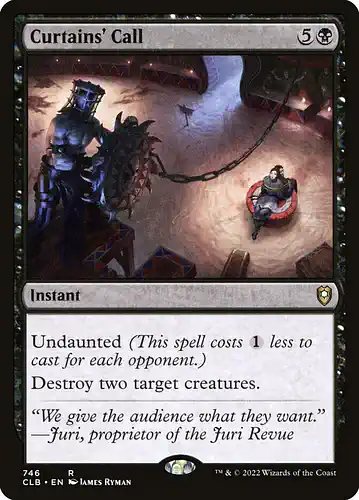Curtains' Call - clb Spoiler