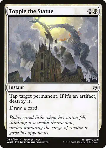 Topple the Statue - war Spoiler