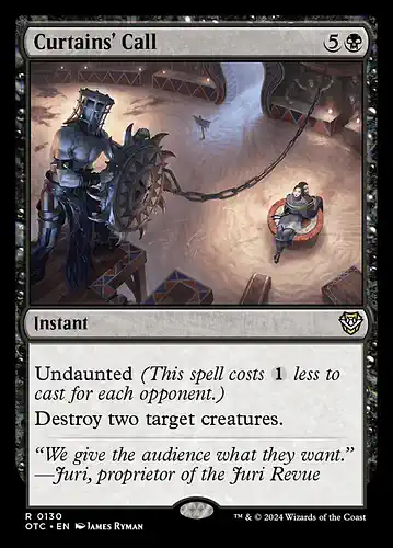 Curtains' Call - otc Spoiler